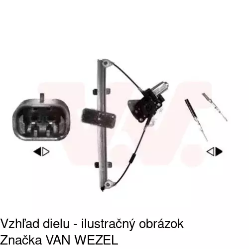 Elektrický mechanizmus okna dverí 2707PSE2 /POLCAR/ - obr. 1