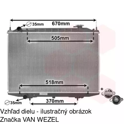 Chladiče vody POLCAR 2797081K - obr. 1