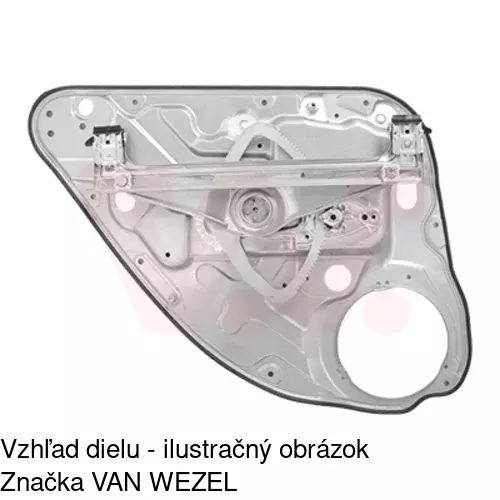 Mechanizmus sťahovania okna elektrický bez motora POLCAR 3202PSG4 - obr. 3