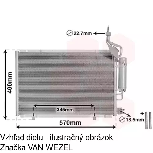 Chladiče klimatizácie 32B1K8C5S /POLCAR/ - obr. 2