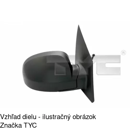 Vonkajšie zrkadlo POLCAR 4042511S