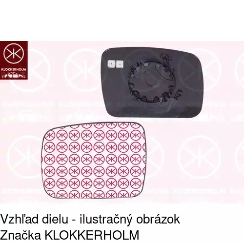 Sklo vonkajšieho zrkadla s držiakom POLCAR 4324544E - obr. 5