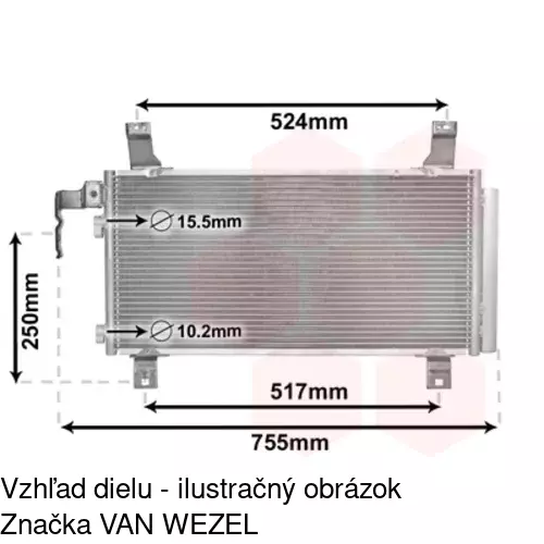 Chladiče klimatizácie 4519K8C1 /POLCAR/ - obr. 3