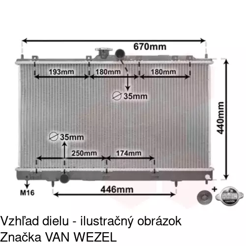 Chladiče vody POLCAR 523308-2 - obr. 2