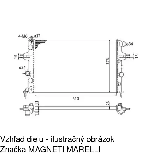 Chladiče vody POLCAR 550808-6 - obr. 3