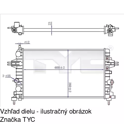 Chladiče vody POLCAR 550908A2 - obr. 1