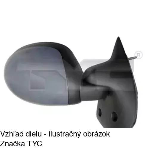 Vonkajšie zrkadlo 6003515E /POLCAR/