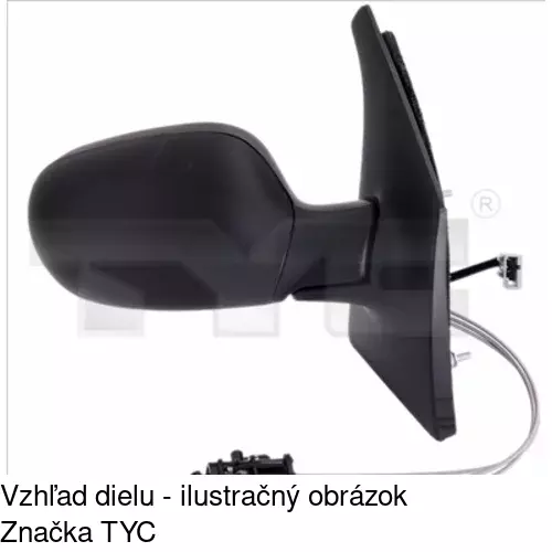 Vonkajšie zrkadlo POLCAR 6015521E - obr. 2