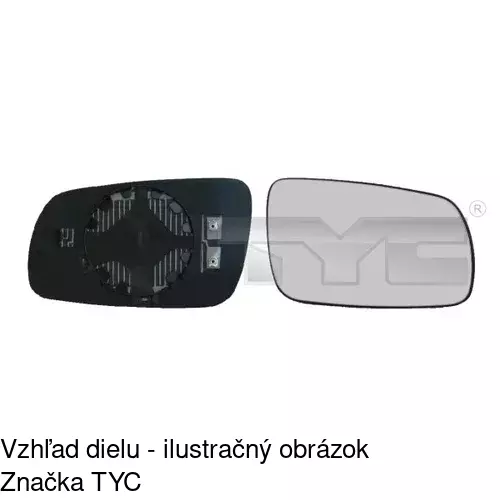 Sklo vonkajšieho zrkadla s držiakom 6920558M /POLCAR/ - obr. 4
