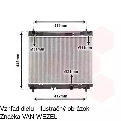 Chladiče vody POLCAR 810508-4 - obr. 2