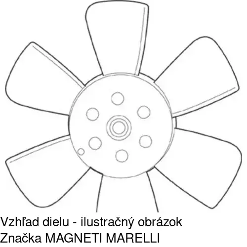 Ventilátor bez krytu / podpery POLCAR 953423U3 - obr. 1