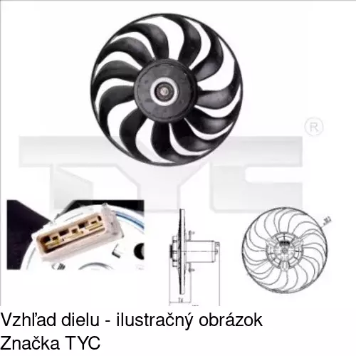 Ventilátor bez krytu / podpery POLCAR 953823U4-Q - obr. 3