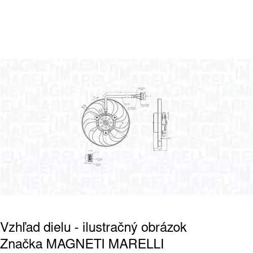 Ventilátor bez krytu / podpery POLCAR 954123U1