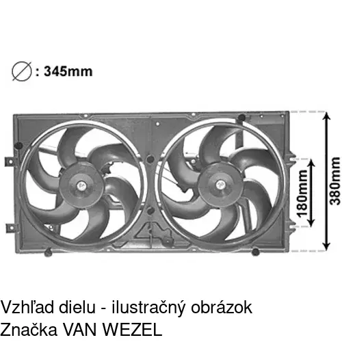 Ventilátor bez krytu / podpery POLCAR 956623U5 - obr. 5