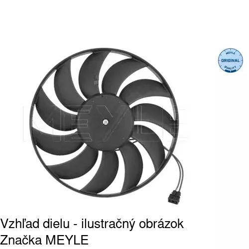 Ventilátor bez krytu / podpery 956623U7 /POLCAR/ - obr. 3