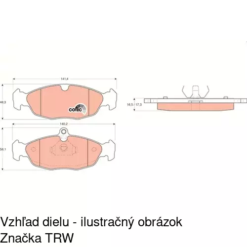 Brzdové dosky POLCAR S70-0002 - obr. 2