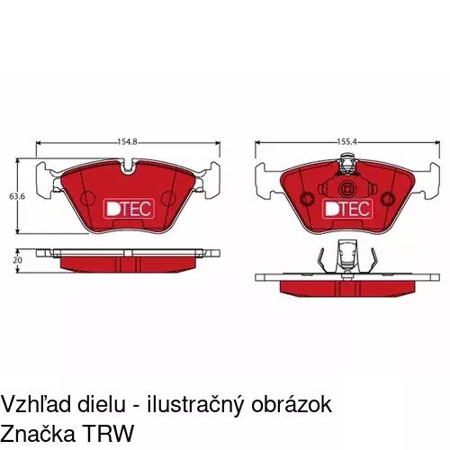 Brzdové dosky POLCAR S70-0074 - obr. 3