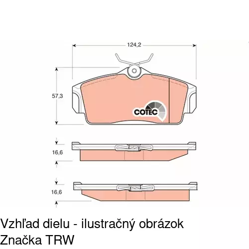 Brzdové dosky POLCAR S70-0106 - obr. 1