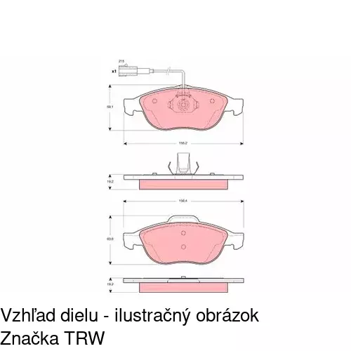 Brzdové dosky POLCAR S70-0133 - obr. 3