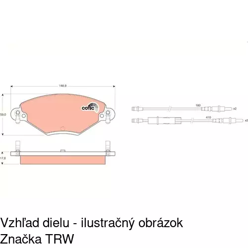 Brzdové dosky POLCAR S70-0160 - obr. 3