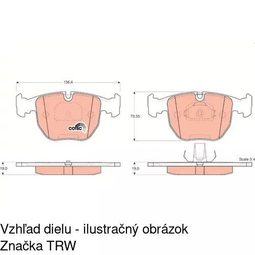 Brzdové dosky POLCAR S70-0163 - obr. 1