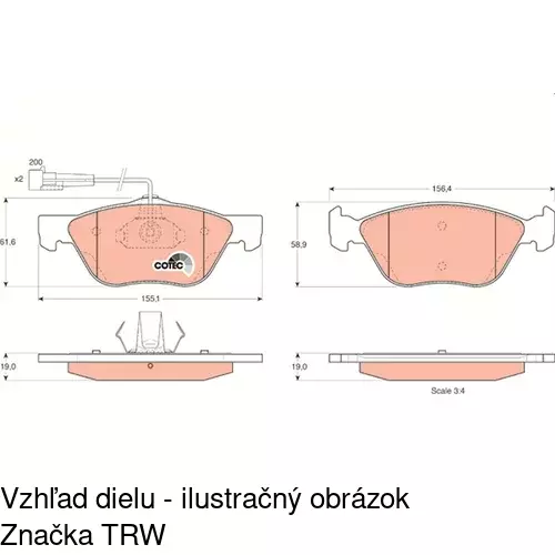 Brzdové dosky POLCAR S70-0205