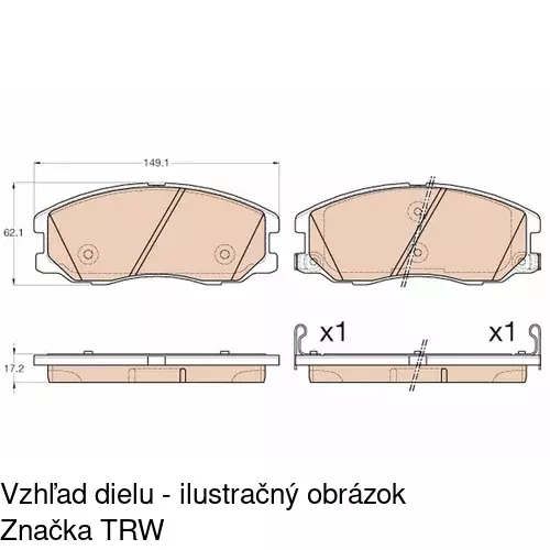 Brzdové dosky POLCAR S70-0240 - obr. 3