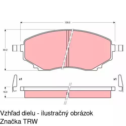 Brzdové dosky POLCAR S70-0265 - obr. 5