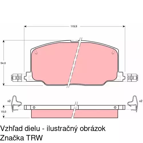 Brzdové dosky POLCAR S70-0304 - obr. 4