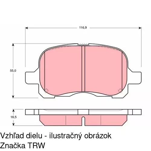 Brzdové dosky POLCAR S70-0336 - obr. 4