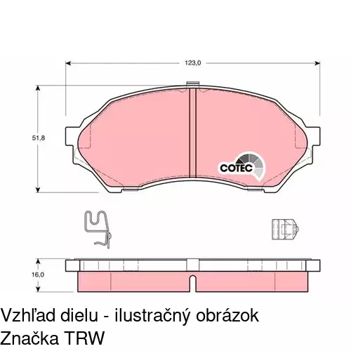 Brzdové dosky POLCAR S70-0416 - obr. 2