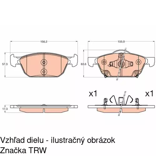 Brzdové dosky POLCAR S70-0511 - obr. 3