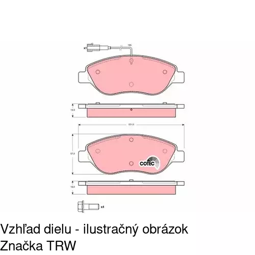 Brzdové dosky POLCAR S70-0528 - obr. 4