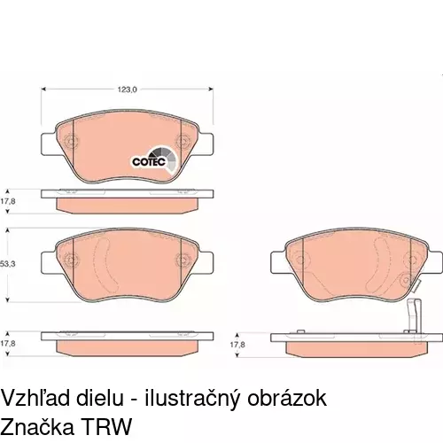 Brzdové dosky POLCAR S70-0548 - obr. 5