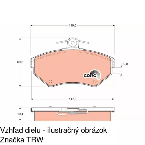 Brzdové dosky POLCAR S70-0582 - obr. 5