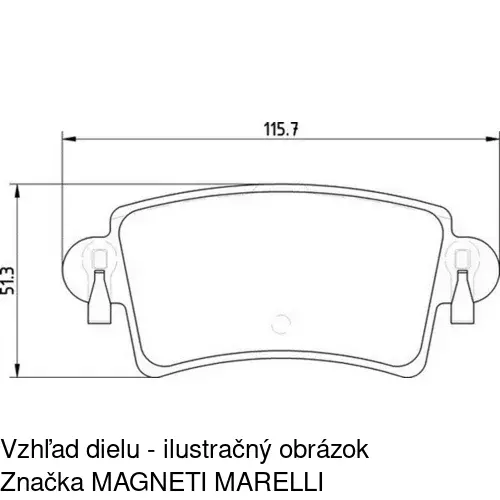 Brzdové dosky POLCAR S70-1056 - obr. 2