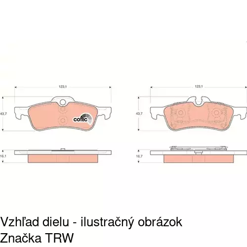 Brzdové dosky POLCAR S70-1347 - obr. 3