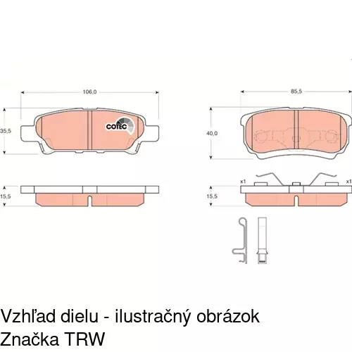 Brzdové dosky POLCAR S70-1361 - obr. 4