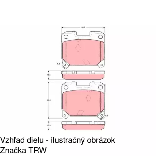 Brzdové dosky POLCAR S70-1451 - obr. 2