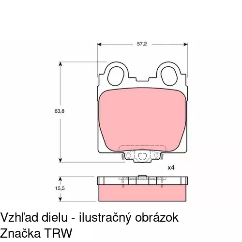 Brzdové dosky POLCAR S70-1451 - obr. 3