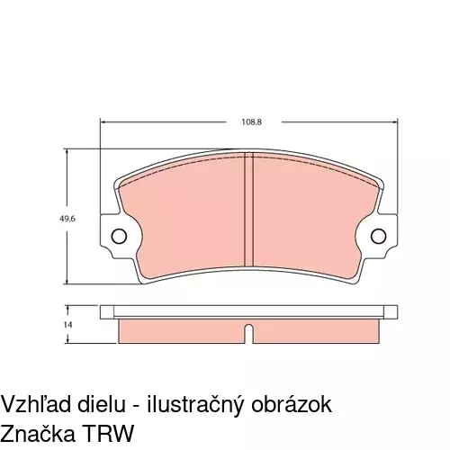 Brzdové dosky POLCAR S70-1460 - obr. 2