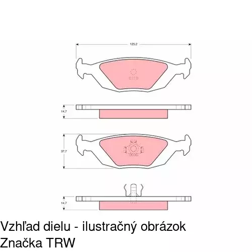 Brzdové dosky POLCAR S70-1463 - obr. 5