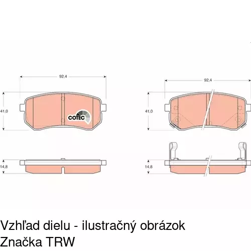 Brzdové dosky POLCAR S70-1541 - obr. 2