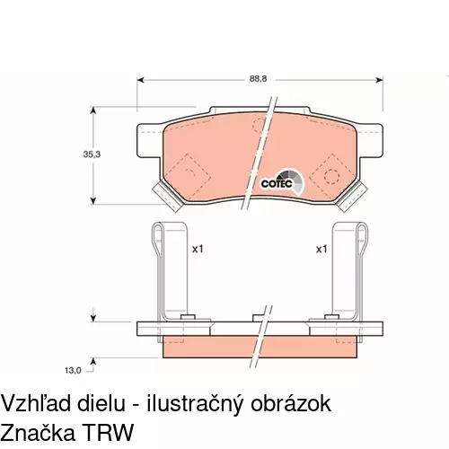 Brzdové dosky POLCAR S70-1549 - obr. 2