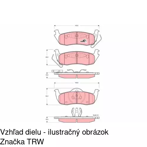 Brzdové dosky POLCAR S70-1580 - obr. 1