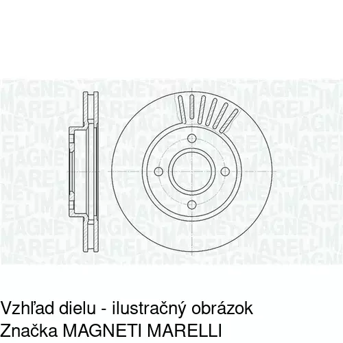 Brzdový kotúč POLCAR S71-0007S - obr. 1