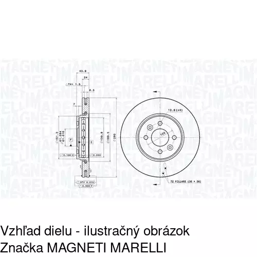 Brzdový kotúč POLCAR S71-0017 - obr. 1