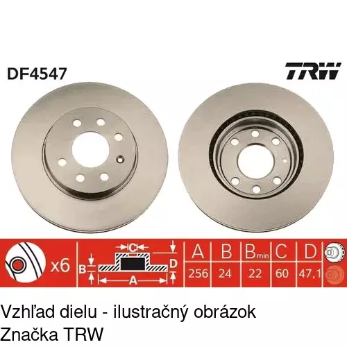 Brzdový kotúč POLCAR S71-0210 - obr. 2