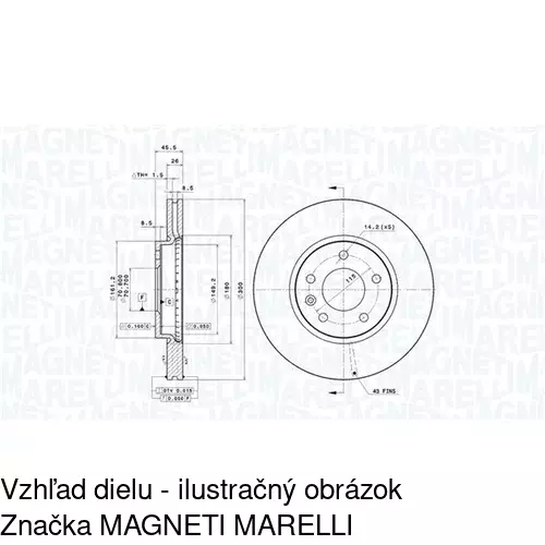 Brzdový kotúč POLCAR S71-0312