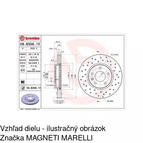 Brzdový kotúč POLCAR S71-0312 - obr. 1